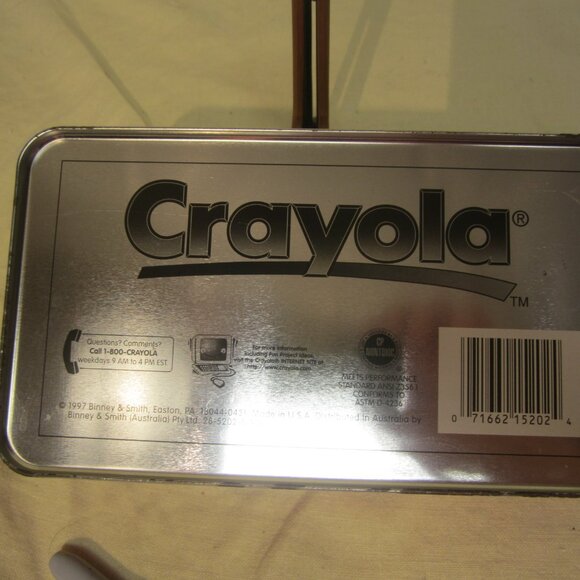VTG 1997 CRAYOLA CRAYONS W/METAL TIN BOX - Picture 4 of 4